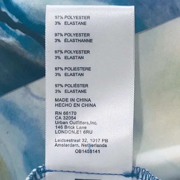 NWT UO Urban Outfitters Y2K Mini Dress Women XS Julia Asymmetrical Festival Blue - Picture 9 of 12